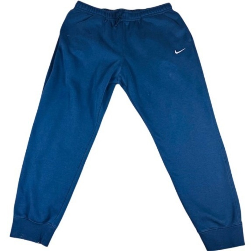Nike Sweatpants Mens XXL Blue Fleece Joggers Embroidered Swoosh Relaxed Fit